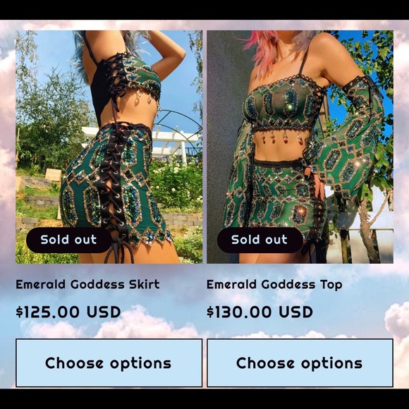 New Disco Lemonade Emerald Goddess Set M - Picture 2 of 3